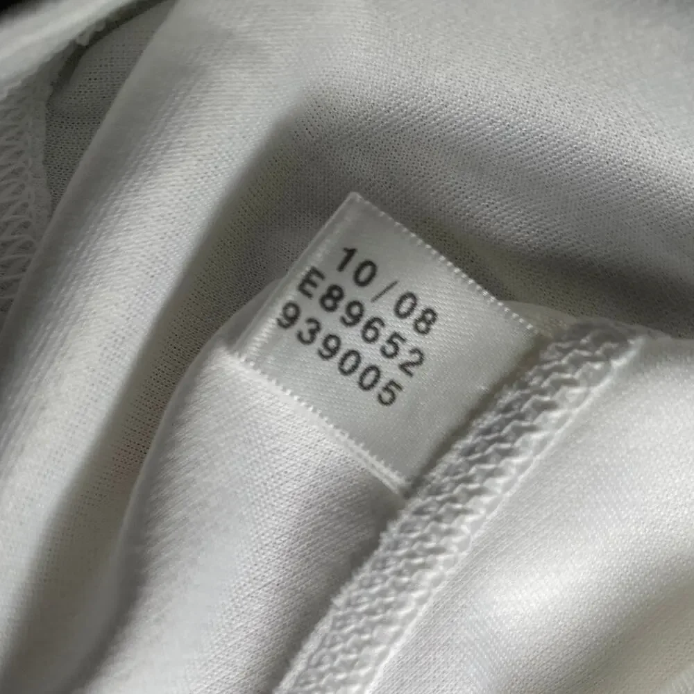 Adidas - White & Gray Striped - Hooded Workout Top